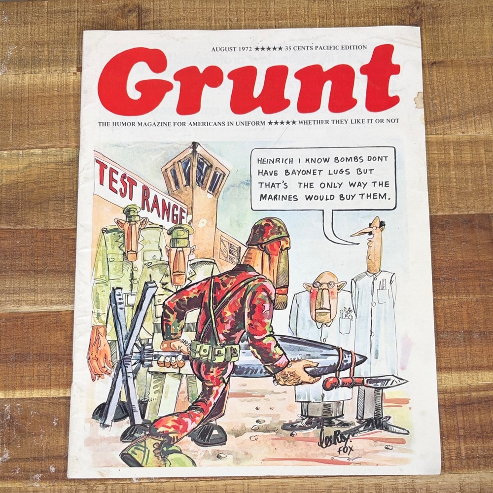 Grunt August 1962 Pacific Edition Vietnam War Humor Magazine
